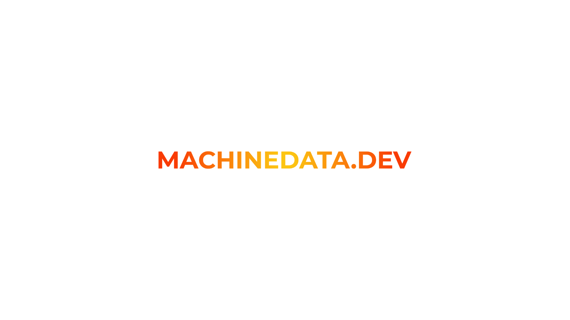 Machine Data Homepage